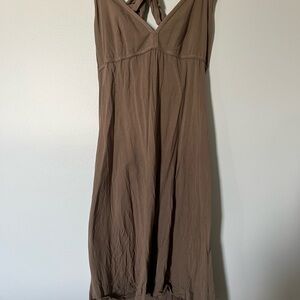 Tommy Bahama Brown Cotton Halter Dress